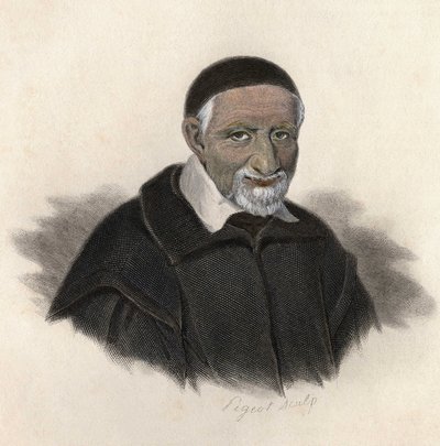 Portrait of Saint Vincent de Paul (1581-1660), French Priest and Amonier. in 