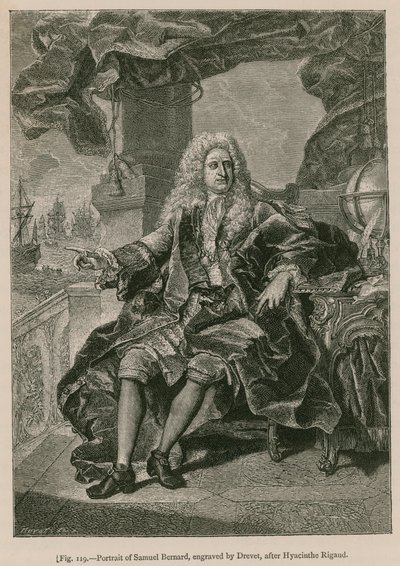 Portrait of Samuel Bernard (engraved by Drevet, after Hyacinthe Rigaud) by French School
