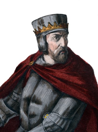Portrait of Simon IV de Montfort, 5th Earl of Leicester (1150-1218), French nobleman by French School