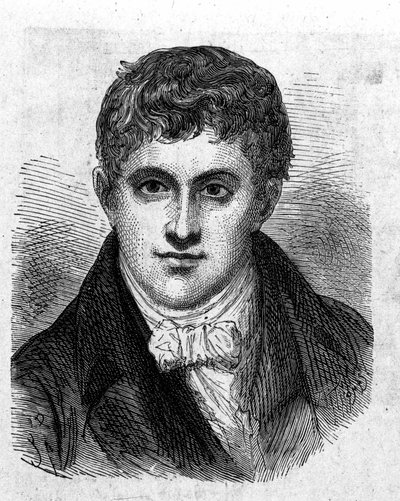 Portrait of Sir Humphry Davy (1778 - 1829), British Chemist and Physicist - in Album of Science; Illustrious Scientists; Great Discoveries 1896 by French School