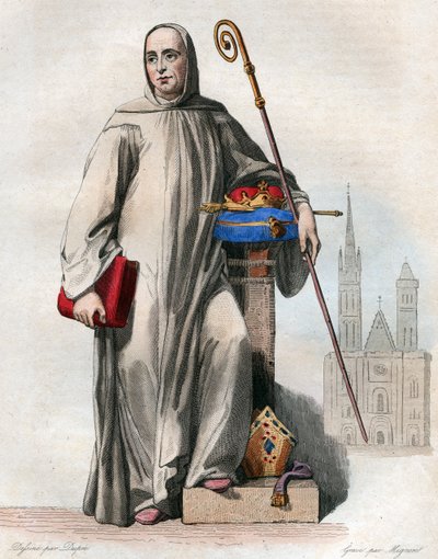 Portrait of Suger, French abbot and historian by French School
