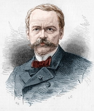 Portrait of Theodore Barriere, French playwright. Engraving in Le Monde Illustré n°1071 of 20 October 1877 by French School