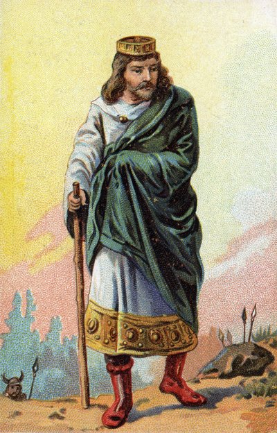 Portrait of Thierry III, King of the Franks from 673 to 691 by French School