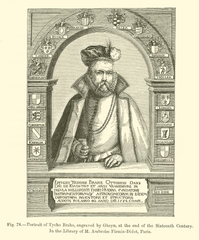 Portrait of Tycho Brahe, engraved by Gheyn, at the end of the Sixteenth Century by French School