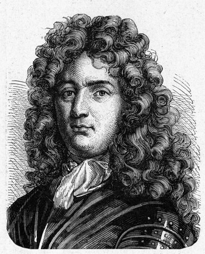 Portrait of Vauban (1633 - 1707). (Sébastien Le Prestre de Vauban) (Maréchal de France and military engineer) - in Album of Science; illustrious scientists; Great discoveries 1896 by French School