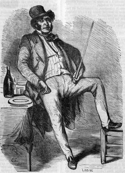 Portrait of Vautrin, character of the novel 