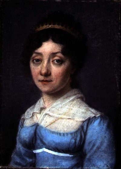 Portrait of a Bourgeois Woman in a Blue Empire Dress, c.1815 by French School