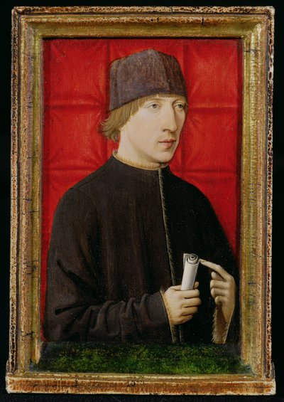 Portrait of a Man Holding a Scroll by French School
