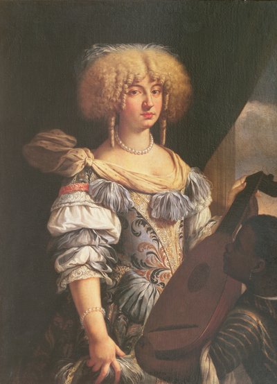 Portrait of a Woman with a Moorish Page by French School
