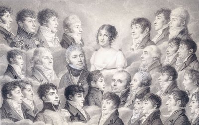 Portrait of a Young Lady Surrounded by Her Admirers by French School