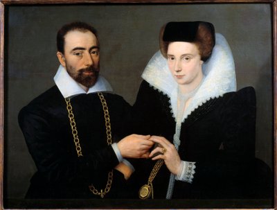 Portrait of a couple (or double portrait) by French School
