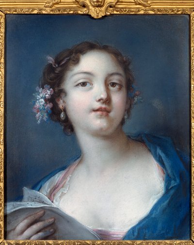 Portrait of a Girl Reading a Score by French School