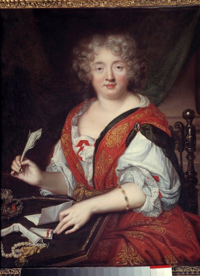 Portrait of a Woman Writing Formerly Identified as Madame de Sevigne. It Would Be Marie de Rabutin-Chantal, Marquise de Sevigne, Woman of Letters by French School