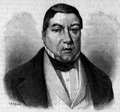 Portrait of comedian Moessard. Engraving in the illustrious journal 