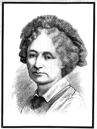 Portrait of the Countess of Chambord (1817-1886) (Marie Therese Beatrix Gaetane of Habsburg-Lorraine, Archduchess of Austria and Princess of Modena). Engraving in Le Monde Illustre, 3 April 1886 by French School