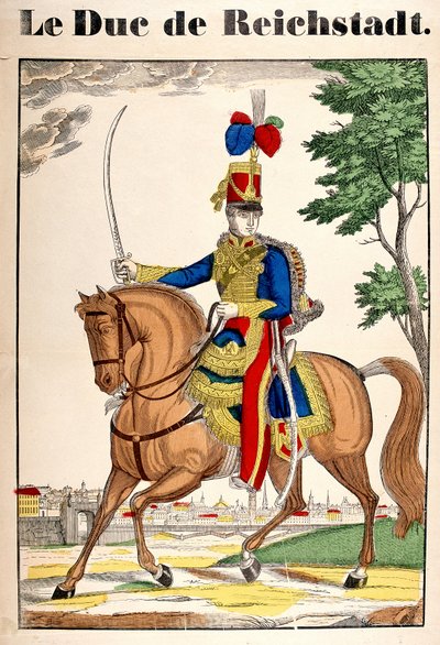 Portrait of the Duke of Reichstadt, Napoleon II, son of Emperor Napoleon I (1769-1821). Picture of Epinal by French School
