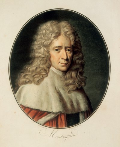 Portrait of the French philosopher and political man Charles de Secondat, Baron de la Brède et de Montesquieu by French School