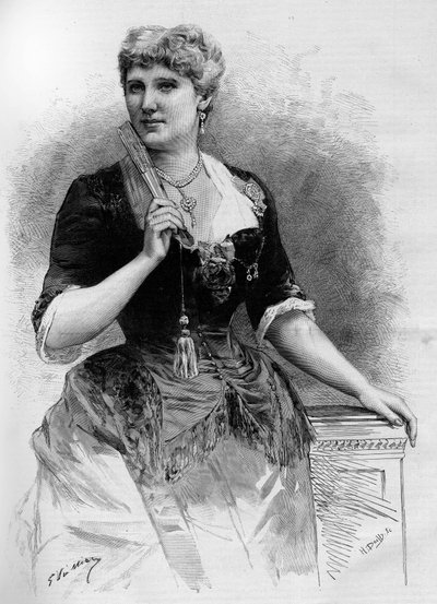 Portrait of the Swedish soprano Christine Nilsson (1843-1921) by French School