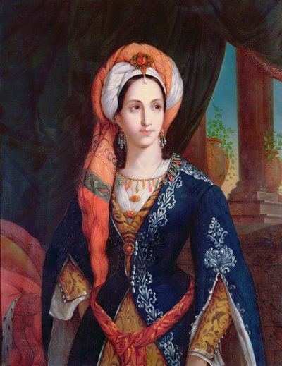 Portrait of the Actress Mlle Rachel as Roxanne in Bajazet by Jean Racine by French School