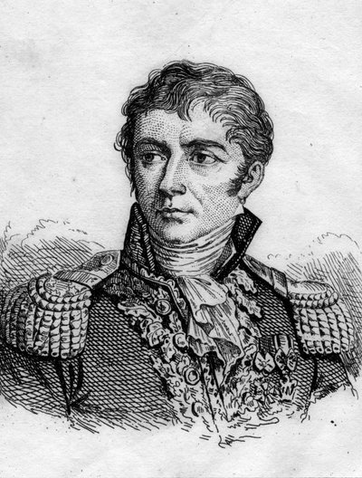 Portrait of the French general Honore Vial (1776-1813). Engraving of the 19th century. by French School