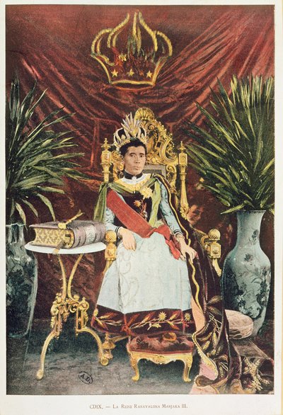 Portrait of the last queen of Madagascar, Ranavalona III (1862-1917), late 19th century by French School