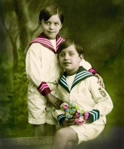Portrait of Two Boys by French School