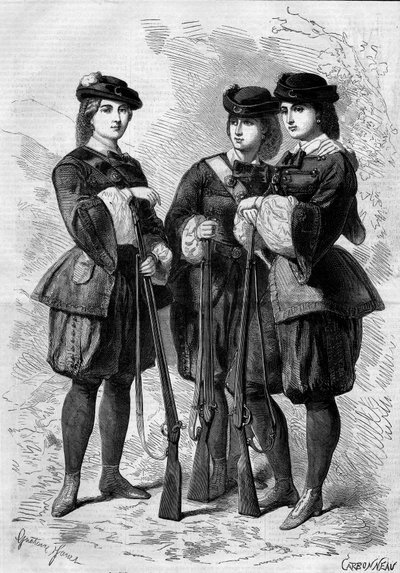 Portraits of Riflewomen: Battalions of Female Volunteers in England (engraving in 