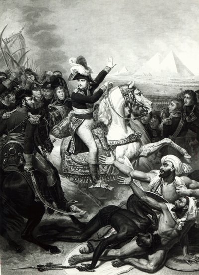 Portrayal of Napoleon as the Conquering Hero in Egypt by French School
