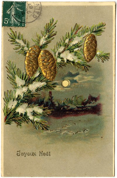 Postcard: Happy Christmas by French School