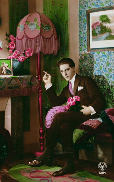 Postcard Depicting an Elegant Young Man, c.1930 by French School