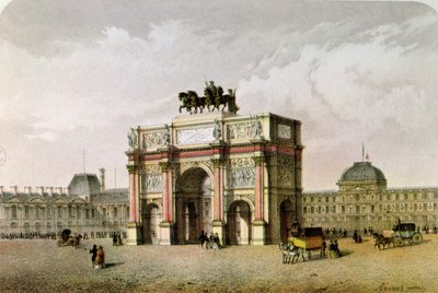 Postcard of the Arc de Triomphe du Carrousel, Paris by French School