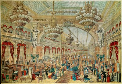 Poster for Shops (or Galleries) Crespin Dufayel on Boulevard Barbes in Paris. 19th Century Paris. Decorative Arts by French School
