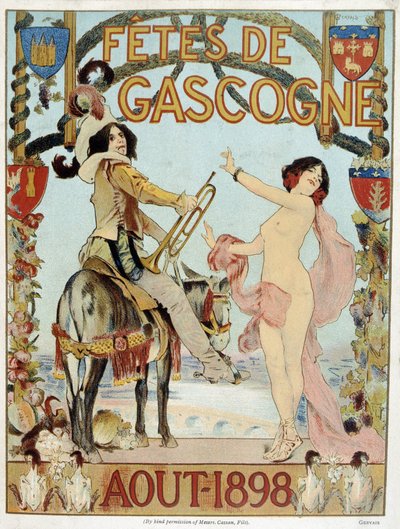Poster for the Biscay holidays of August 1898 by French School