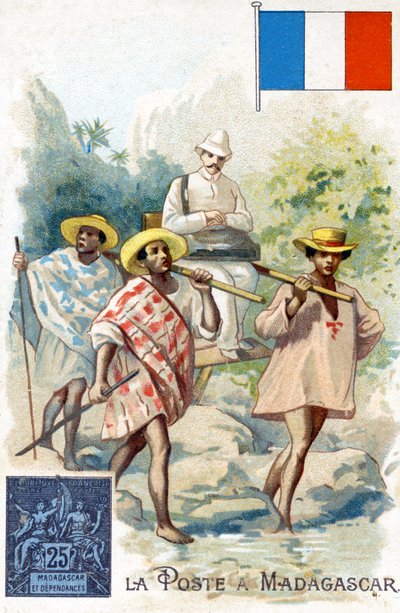 Postman delivering mail in Madagascar, late 19th century by French School