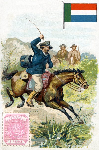 Postman delivering the mail in the Transvaal, late 19th century by French School