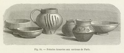 Pottery found around Paris by French School