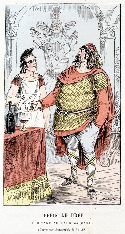 Pépin the Short Writing to Pope Zacharie - in 