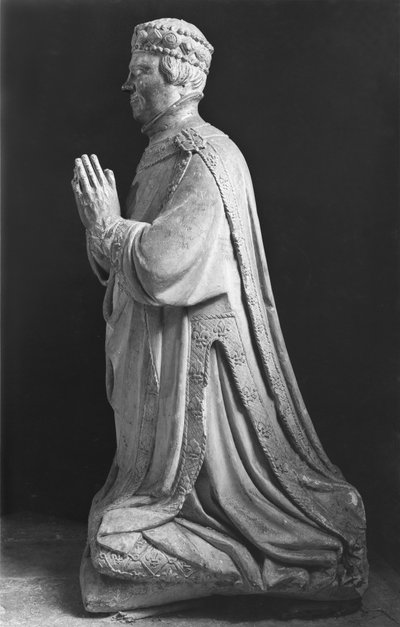 Praying kneeling figure of Duc Jean de Berry (1340-1416) Count of Poitiers by French School