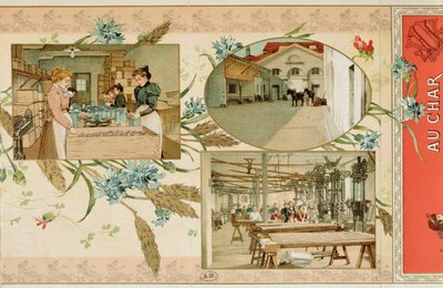 Preparation of Pasta in a factory, c.1900 by French School