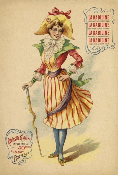 Pretty French Girl in Colourful Outfit by French School