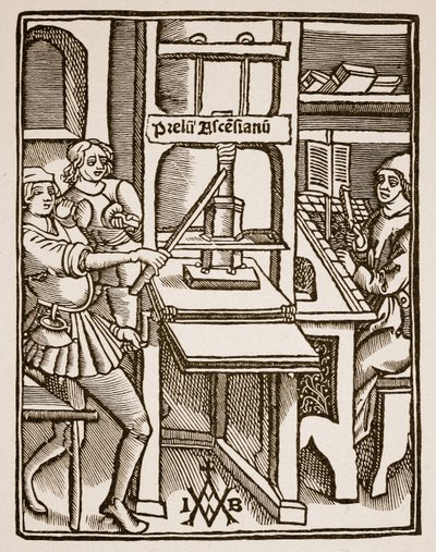 Printing Press, title page of Hegesippus, printed by Jodocus Badius Ascensius, Paris, 1511 by French School