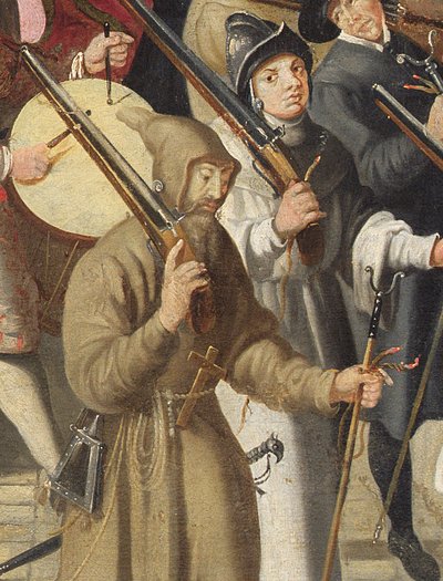 Procession of the Holy League on the Ile de la Cite by French School