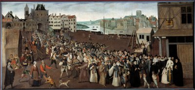 Procession of the League in Place de Greve Leaving the Arcade of Saint Jean in Paris by French School