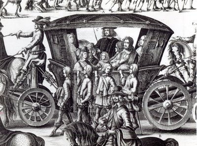 Procession of the entry of the young king Louis XIV as a child in the city of Paris on the 18th August 1649 (detail) by French School
