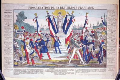 Proclamation of the French Republic, 25th February 1848 by French School