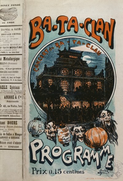 Programme for the Ba-Ta-Clan cafe concert, c.1905 by French School