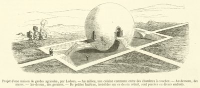 Project for a House for Agricultural Guards by French School
