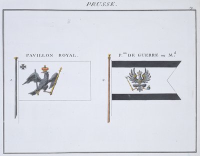 Prussian Flags, from a French book of Flags, c.1819 by French School