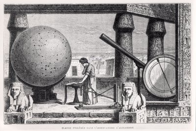 Ptolemy in the Observatory at Alexandria, from La Vie des Savants Illustres by Louis Figuier by French School