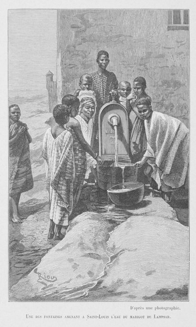 Public Fountain in Senegal, Illustration from 